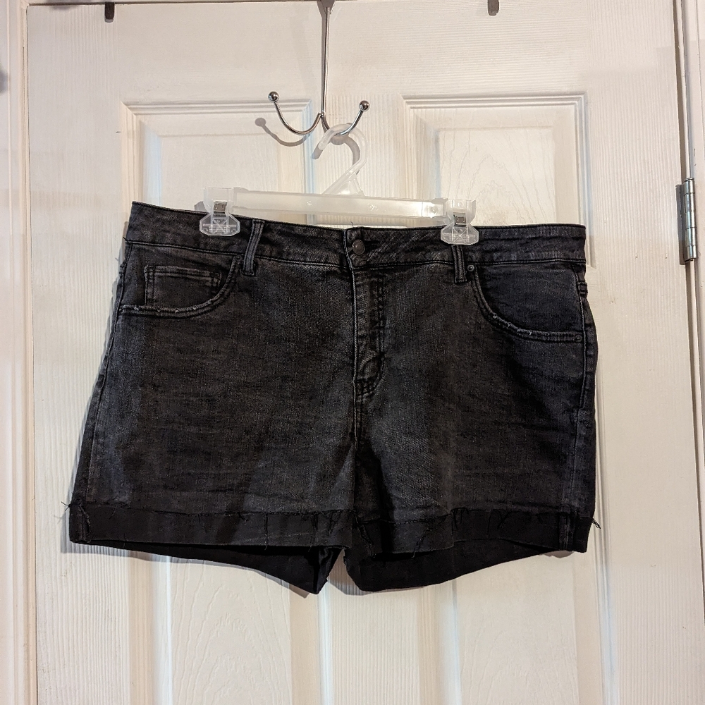 Mid Rise Denim Shorts